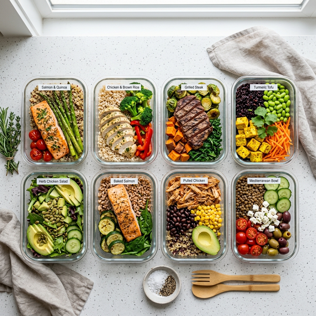 Meal Prep Flatlay